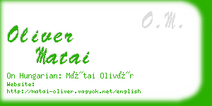 oliver matai business card